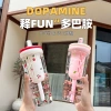Summer new dopamine plastic cup, girls' tea-water separation fruit tea straw cup, outdoor portable hand-held travel cup Application Scenario